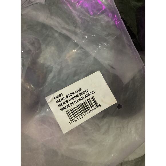 Turtle Bay New York Men’s Denim Long Sleeve Shirt Size Large - Picture 4 of 4